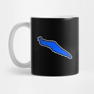 Texad Island Silhouette in Indigo Blue - Plain and Simple - Texada Island Mug